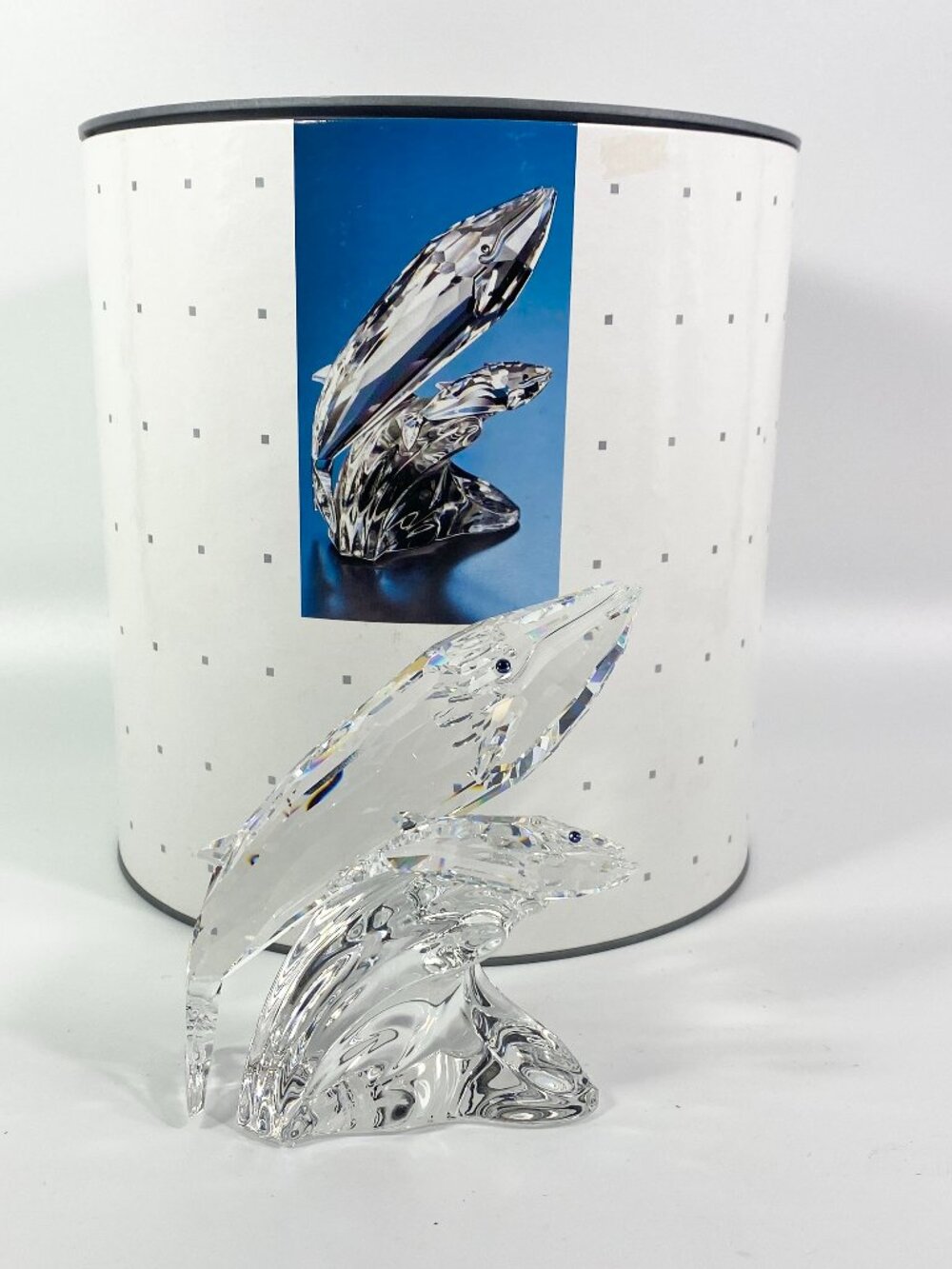 Swarovski Crystal “Care For Me” The Whales #164614 Retired - Original Box W/COA